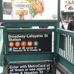 Broadway- Lafayette St subway entrance
